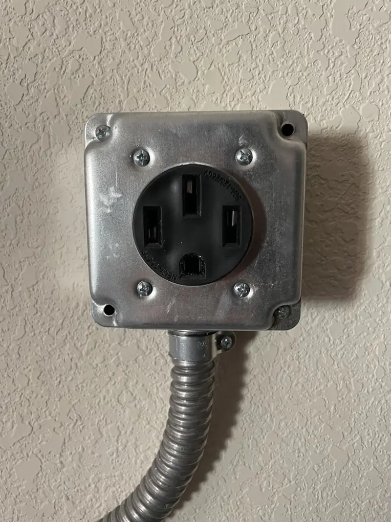 NEMA 14-50 outlet installed for Electrical Panel Upgrade in Muscatine